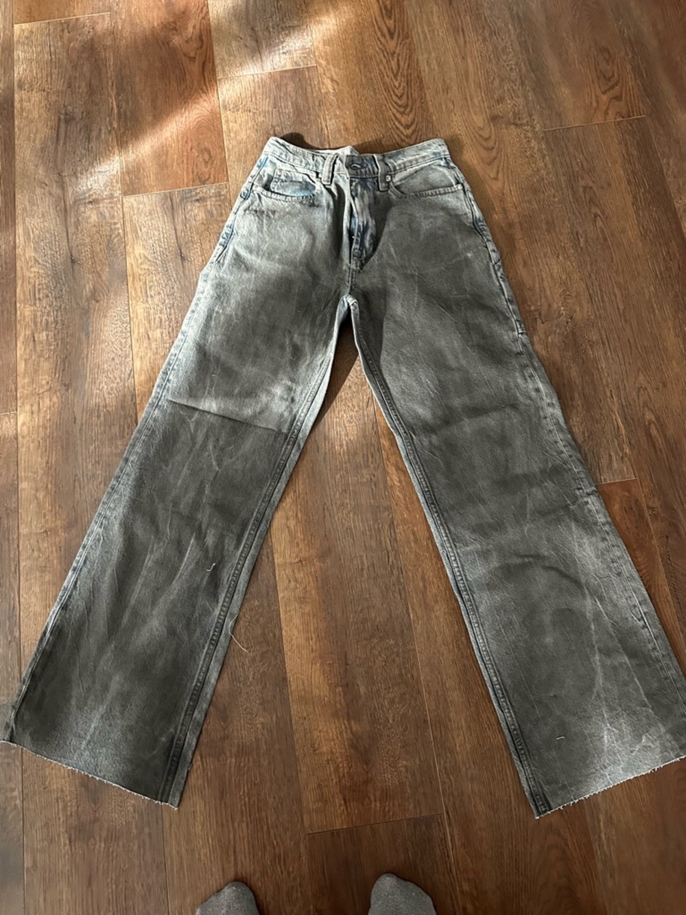 Free People Women's Bootcut Jeans in Washed Gray